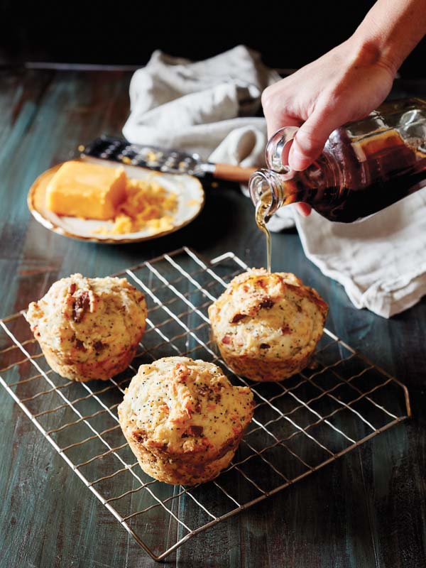 Bacon Cheddar Poppy Seed Muffins