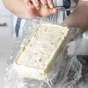 Removing Semifreddo from plastic wrap