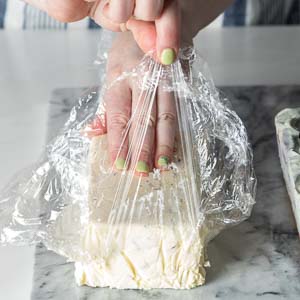 Removing Semifreddo from plastic wrap