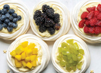 Olympic Ring Meringue Nests Olympic Ring Meringue Nests