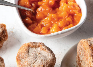 Cinnamon-Sugar Popovers with Peach Compote Cinnamon-Sugar Popovers with Peach Compote