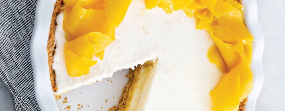 Roasted Mangoes and Cream Pie