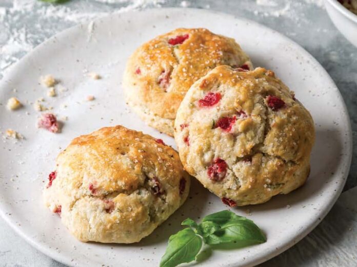 Strawberry Basil Scones