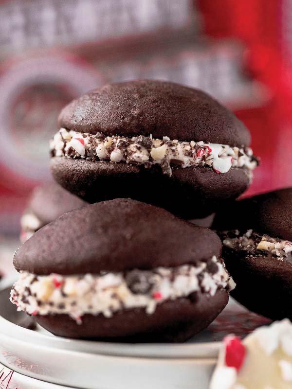 Peppermint Bark Whoopie Pies