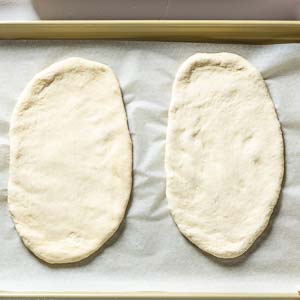 dough on baking sheet
