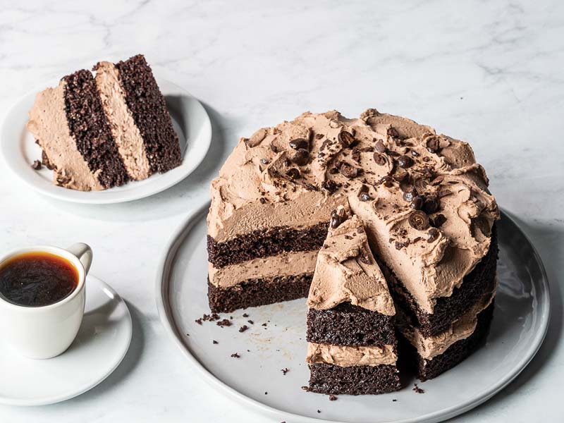 Mocha Ricotta Cake with Mocha Mascarpone Frosting