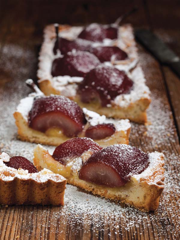 Red Wine-Poached Pear Tart