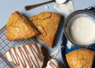 Glazed Pumpkin Spice Scones Glazed Pumpkin Spice Scones