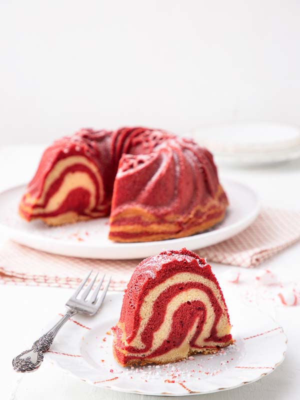 Vanilla-Peppermint Swirl Bundt Cake