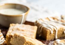 Vanilla Eggnog Blondies Vanilla Eggnog Blondies