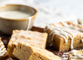 Vanilla Eggnog Blondies Vanilla Eggnog Blondies