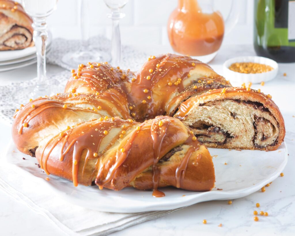 Salted Caramel and Chocolate King Cake