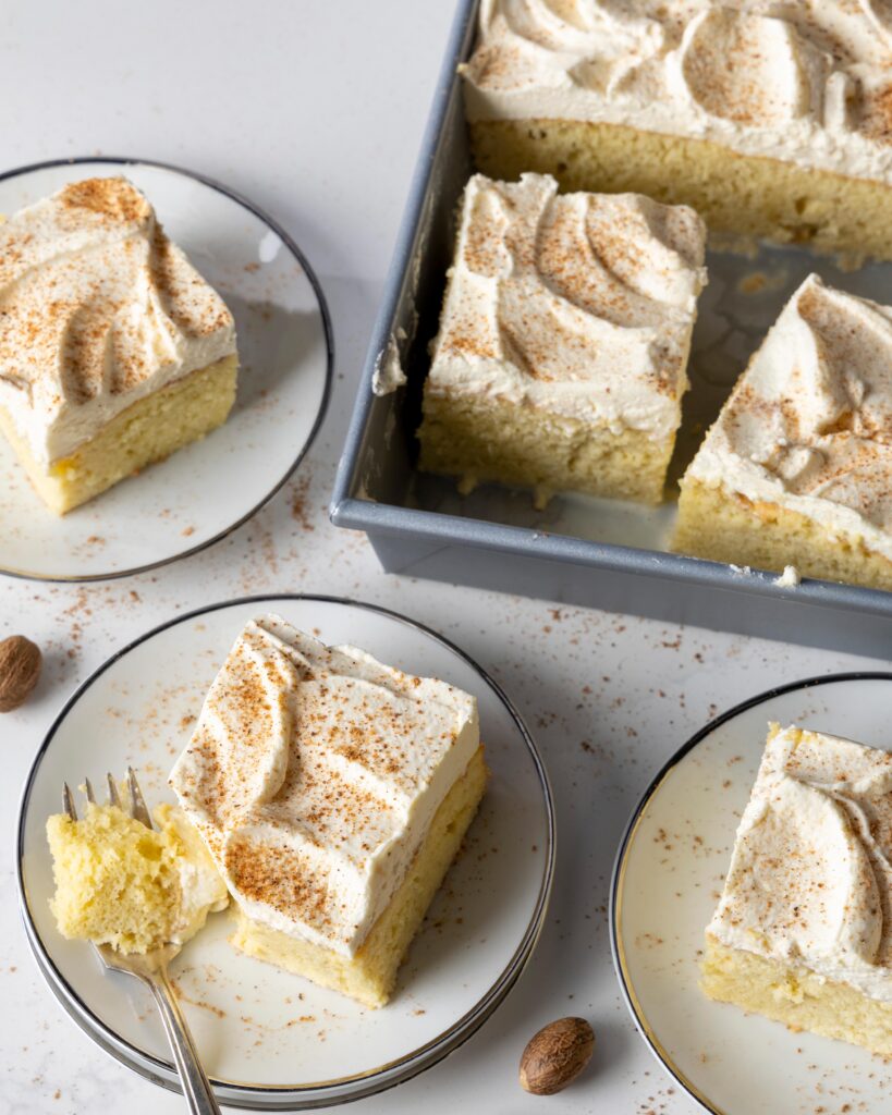 Eggnog Sheet Cake