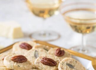 8 Bites for Your New Year’s Eve Spread Sage, Asiago, and Pecan Savory Shortbread Coins