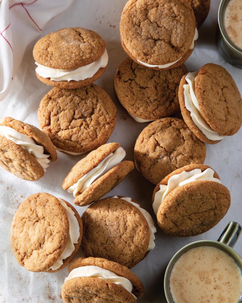 Eggnog-Molasses Sandwich Cookies