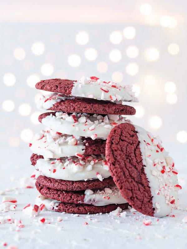 Red Velvet Peppermint Cookies