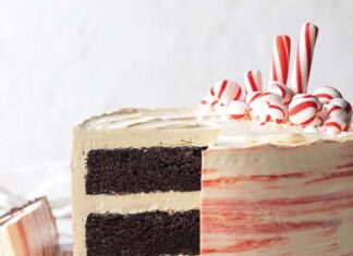 Chocolate-Peppermint Layer Cake with Caramelized White Chocolate Buttercream Chocolate-Peppermint Layer Cake