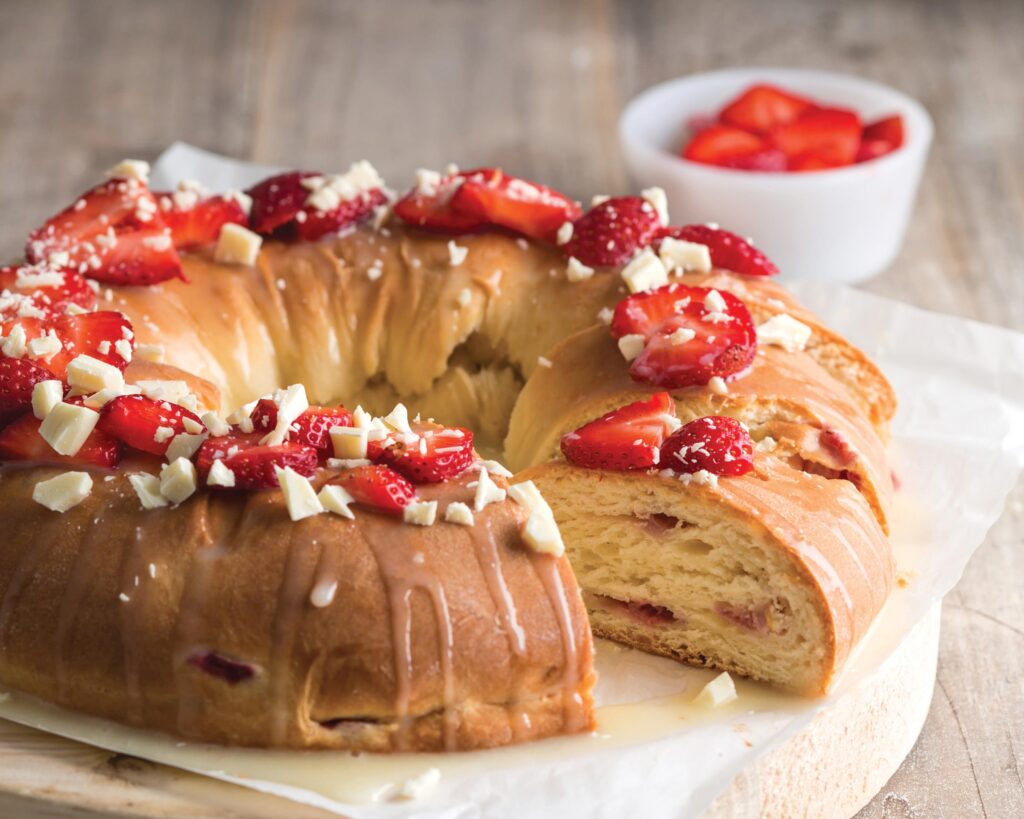 Strawberries and Cream King Cake