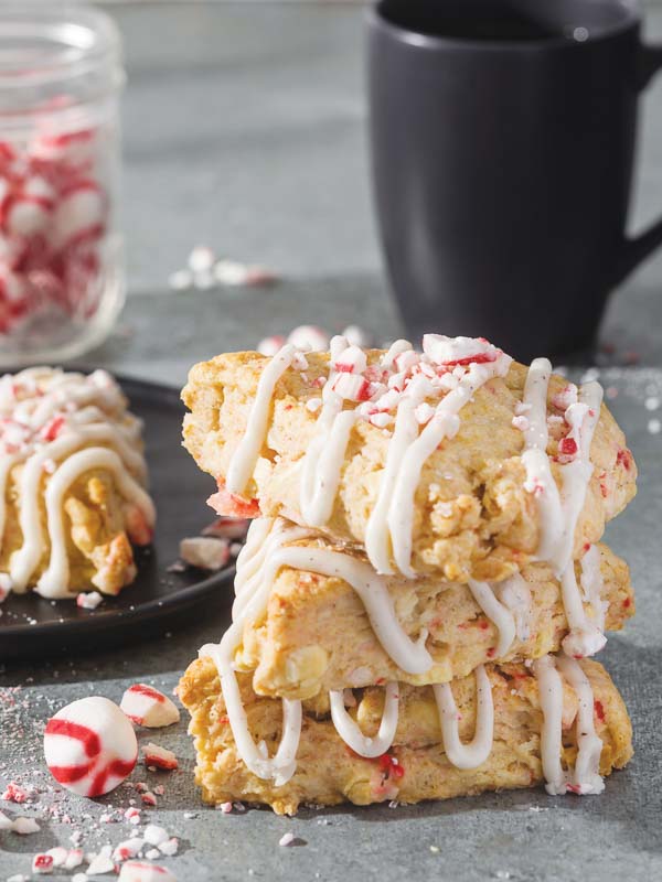 White Chocolate Peppermint Scones