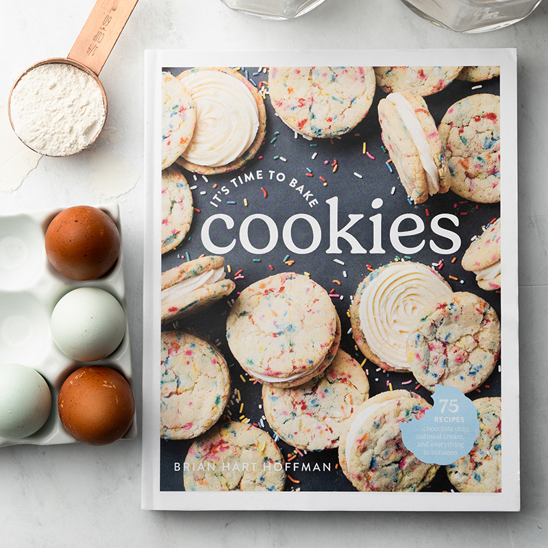 It's Time to Bake Cookies Flat Lay with Ingredients
