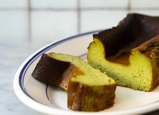 Edd Kimber’s Matcha Basque Cheesecake Matcha Basque Cheesecake