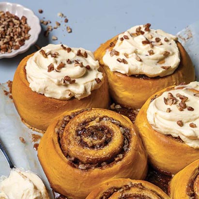 Baking School On-Demand: Pumpkin-Pecan Sweet Rolls