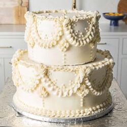 wedding cake with decorations