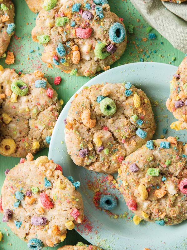 White Chocolate-Fruity Cereal Cookies