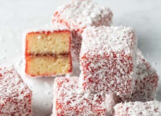 Strawberry-Lime-Coconut Lamingtons Strawberry-Lime-Coconut Lamingtons