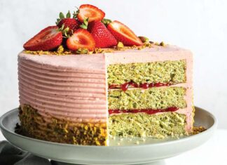 Strawberry-Pistachio Layer Cake Strawberry-Pistachio Layer Cake
