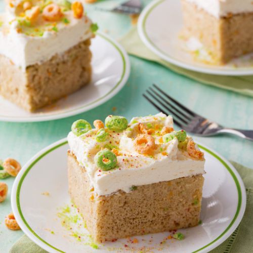 Apple Cinnamon Cereal Poke Cake - Bake from Scratch Apple Cinnamon Cereal Poke Cake