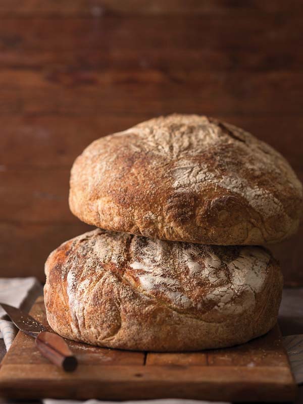 Bread stacked