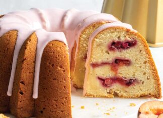 Honey-Poached Plumcot Cake Honey-Poached Plumcot Cake