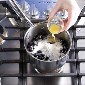 Cooking the Blueberry Filling