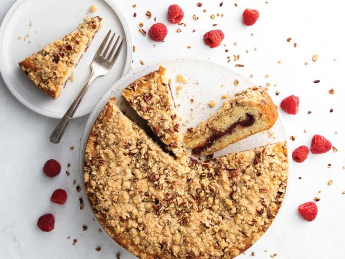 Raspberry Streusel Cake