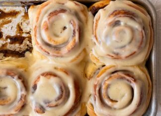 Edd Kimber’s Cinnamon Buns with Brown Butter Cream Cheese Glaze Edd Kimber’s Cinnamon Buns with Brown Butter Cream Cheese Glaze