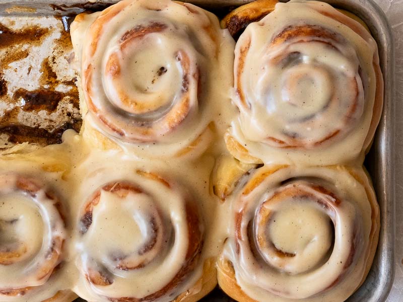 Edd Kimber’s Cinnamon Buns with Brown Butter Cream Cheese Glaze