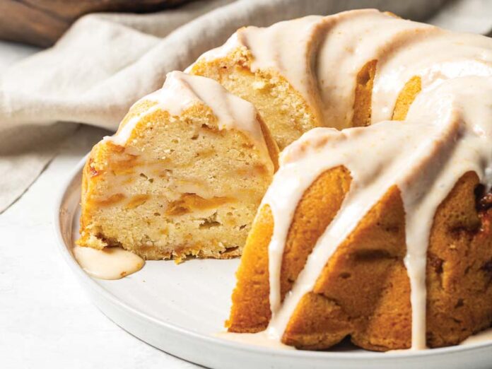 Roasted Peach Bundt Cake