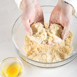 Sablee3641SWSSquares - Bake from Scratch Mixing sablee dough with hands