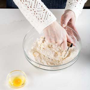 Sablee3644SWSSquares - Bake from Scratch Pastry blending sablee dough