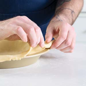 Shaping dough edges