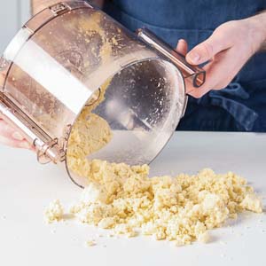 Turning dough on surface