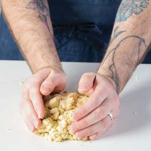 Shaping dough with hands