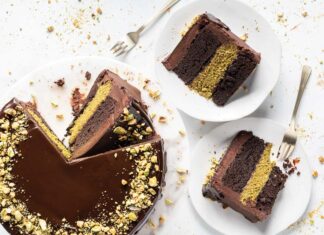 Dubai Chocolate Layer Cake Dubai Chocolate Layer Cake