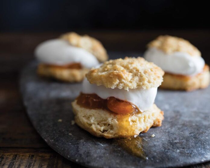 Tahini-shortcakes-web Tahini Shortcakes with Apricot Jam and Orange Blossom Whipped Cream