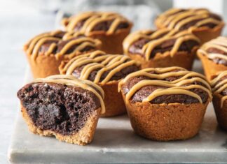 Fallen Peanut Butter Brownie Cookie Cups Fallen Peanut Butter Brownie Cookie Cups