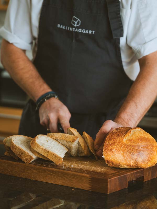 Cutting bread at Ballintaggart