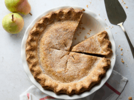 Browned Butter Pear Pie