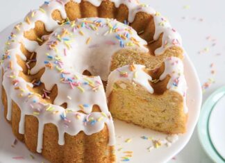 Vanilla-Almond Sprinkles Cake Vanilla-Almond Sprinkles Cake