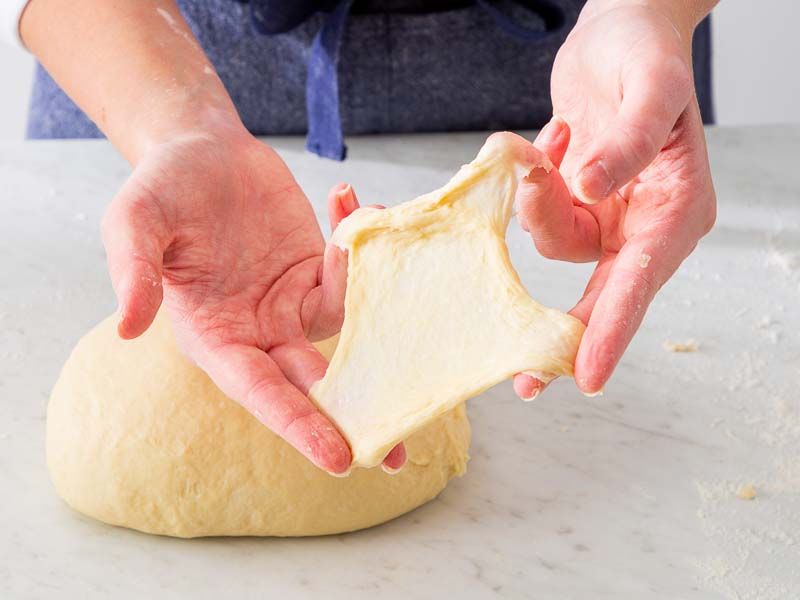 Windowpane test on dough